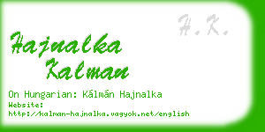 hajnalka kalman business card